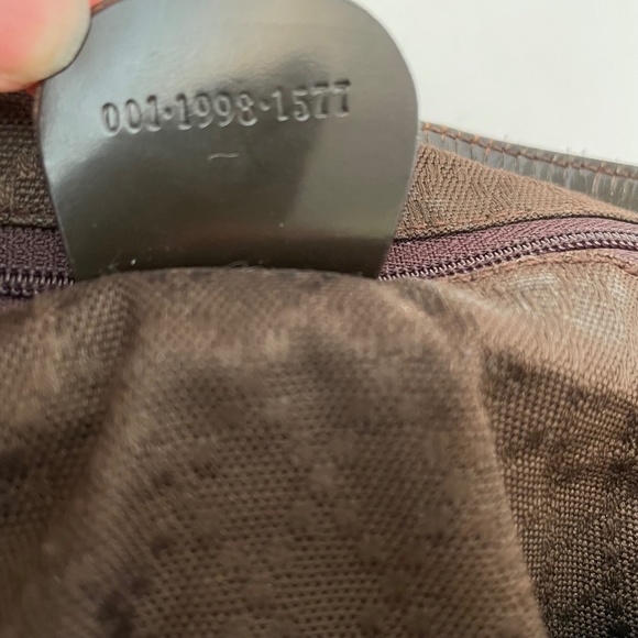 Gucci Brown Nylon Bamboo handle Shoulder Bag/ Rare Vintage - Picture 15 of 16